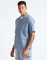 Flying Machine Cuban Collar Oversized Shirt