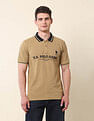 U.S. Polo Assn. Brand Embroidered Gold Cup Polo Shirt