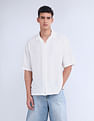 Flying Machine Oversized Twill Solid Shirt