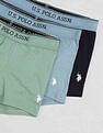 U.S. Polo Assn. Mid Rise Solid OET15 Trunks - Pack Of 3