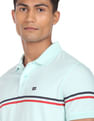 Arrow Sports Horizontal Stripe Cotton Polo Shirt