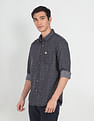 U.S. Polo Assn. Denim Co. Rounded Cuff Printed Casual Shirt