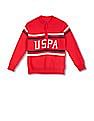 U.S. Polo Assn. Kids High Neck Brand Print Sweater