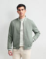 Arrow Sport Stand Neck Knitted Bomber Jacket