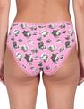 Calvin Klein Underwear Women Pink Floral Print Lace Trim Hipster Panties