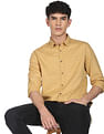 Flying Machine Herringbone Weave Geometric Print Shirt