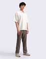 Flying Machine Oversized Fit Solid Polo Shirt