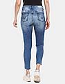 U.S. Polo Assn. Women Blue High Waist Slim Fit Stone Wash Jeggings