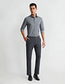 Arrow Geometric Patterned Dobby Slim Shirt