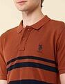 U.S. Polo Assn. Horizontal Striped Classic Polo Shirt