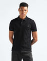 Flying Machine Vertical Stripe Patterned Knit Polo Shirt