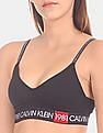 Calvin Klein Underwear Women Black Cotton Solid Adjustable Straps Bra