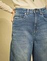 Flying Machine Women K-Street X High Rise Baggy Fit Tinted Jeans