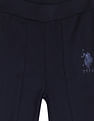 U.S. Polo Assn. Kids Panelled Solid Coordinate Track Pants