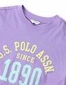 U.S. Polo Assn. Women Boxy Fit Brand Printed T-Shirt