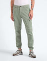 Flying Machine Mid Rise Solid Cargo Utility Trousers