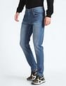 Flying Machine Stone Wash Slash Slim Tapered Fit Jeans