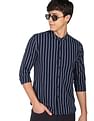 Flying Machine Vertical Stripe Cotton Twill Shirt