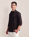 U.S. Polo Assn. Semi-Cutaway Collar Solid Shirt
