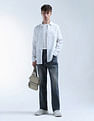Flying Machine Cobain Loose Fit Whiskered Jeans
