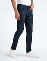 Flying Machine Mid Rise Slash Slim Tapered Jeans
