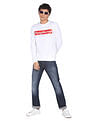 Flying Machine Crew Neck Brand Print Sweatshirt