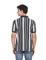 AD by Arvind Cotton Vertical Striped Polo Shirt