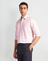 Arrow Cutaway Collar Geometric Print Shirt