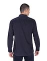Tommy Hilfiger Men Navy Paisley Print Corduroy Cotton Casual Shirt
