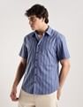 Calvin Klein Jeans Striped Regular-Fit Poplin Woven Shirt