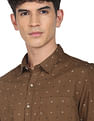 Flying Machine Cotton Geometric Print Shirt