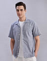 Tommy Hilfiger Textured Regular Fit Plain Woven Shirt