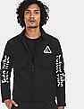 Flying Machine Spread Collar Printed Casual Jacket