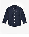 Tommy Hilfiger Kids Boys Solid Regular Fit Seersucker Woven Shirt