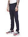 Tommy Hilfiger Men Navy Mid Rise Bleeker Slim Fit Casual Knit Pants