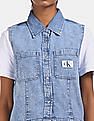 Calvin Klein Sleeveless Archive Denim Shirt
