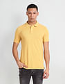 Flying Machine Solid Cotton Polo Shirt
