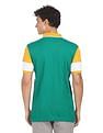 AD by Arvind Panelled Cotton Colour Block Polo Shirt