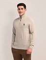 U.S. Polo Assn. High Neck Zipper Sweater