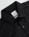 Arrow Patterned Dobby Cotton Shirt