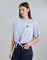 Tommy Hilfiger Womens Blue Solid T-Shirts