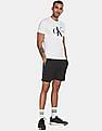 Calvin Klein Men White Slim Fit Punjab Monogram Print T-Shirt