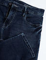 Flying Machine Mid Rise Slash Slim Tapered Jeans