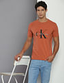 Calvin Klein Crew Neck Monogram Logo T-Shirt