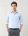 Arrow Manhattan Slim Fit Textured Autopress Shirt