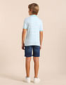 U.S. Polo Assn. Kids Boys Horizontal Striped Regular Fit Polo T shirt