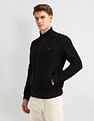 Arrow Sport Solid Regular Fit Knitted Bomber Jacket