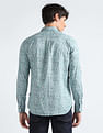 Flying Machine Abstract Print Cotton Shirt