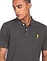 U.S. Polo Assn. Ribbed Collar Solid Polo Shirt