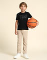 U.S. Polo Assn. Kids Boys Brand Printed Regular Fit T-Shirt